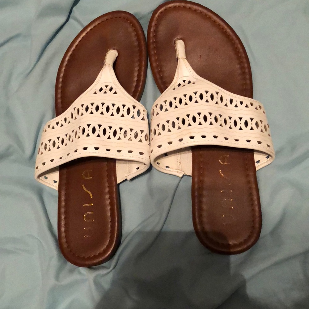 White sandals